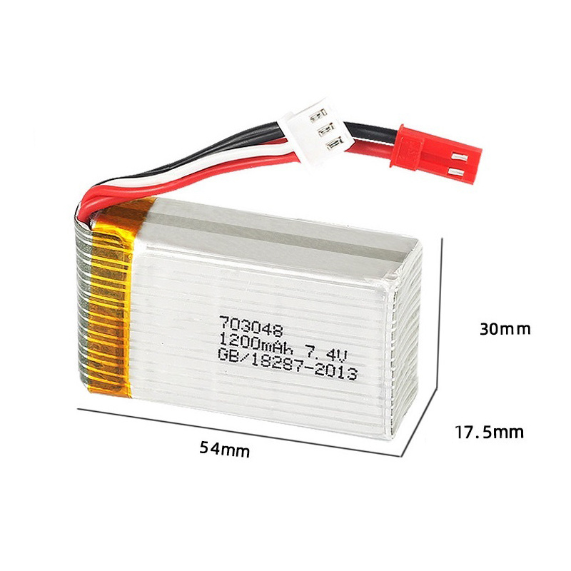Batería Lipo 2S 7.4V 1200mAh 7 - Eachine Drone E010 reseña y precio
