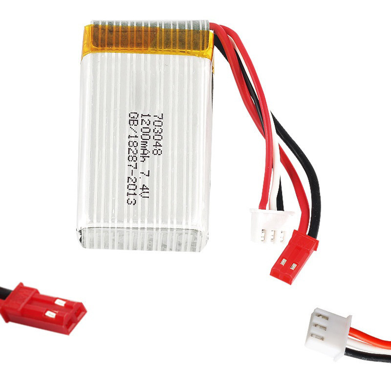 Batería Lipo 2S 7.4V 1200mAh 7 - Eachine Drone E010 reseña y precio